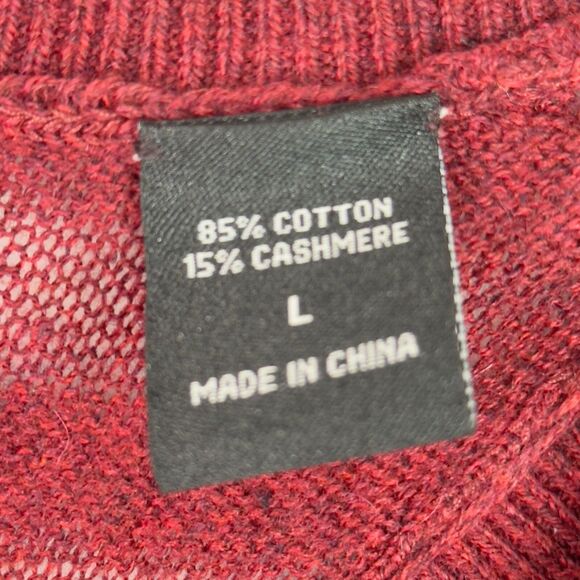 Moda International Sweater Top Y2K Sleeveless Sz L Maroon Cashmere Blend Retro - Picture 6 of 9
